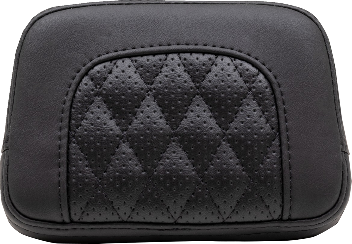 Mustang Squareback Sissy Bar Pad - Black - Diamond Stitch - Chief '22-'23
