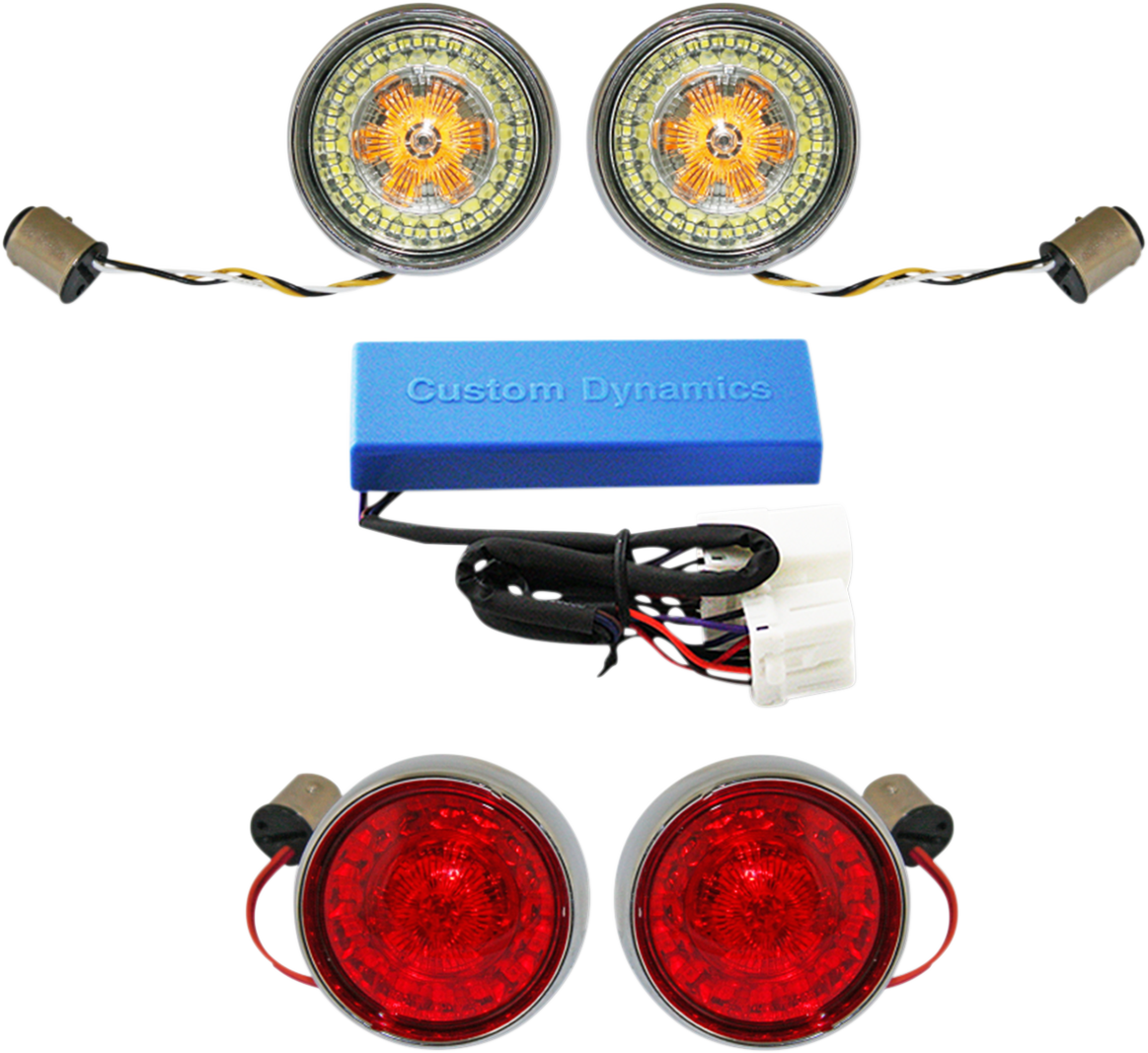Custom Dynamics Full Bullet Turn Signal Conversion Kit - Chrome