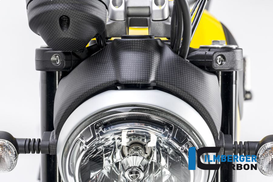 Ilmberger Carbon Headlight Cover Ducati Scrambler 2016 - Matte