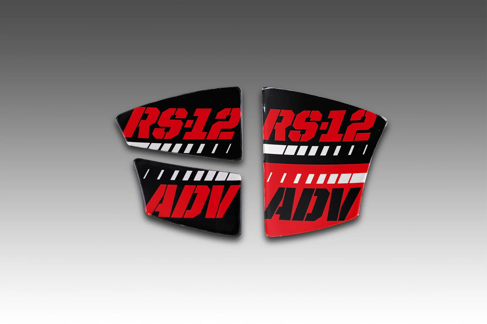 Yoshimura MUFFLER BADGE RS-12 ADV End Cap Decal Set (3 Pcs)