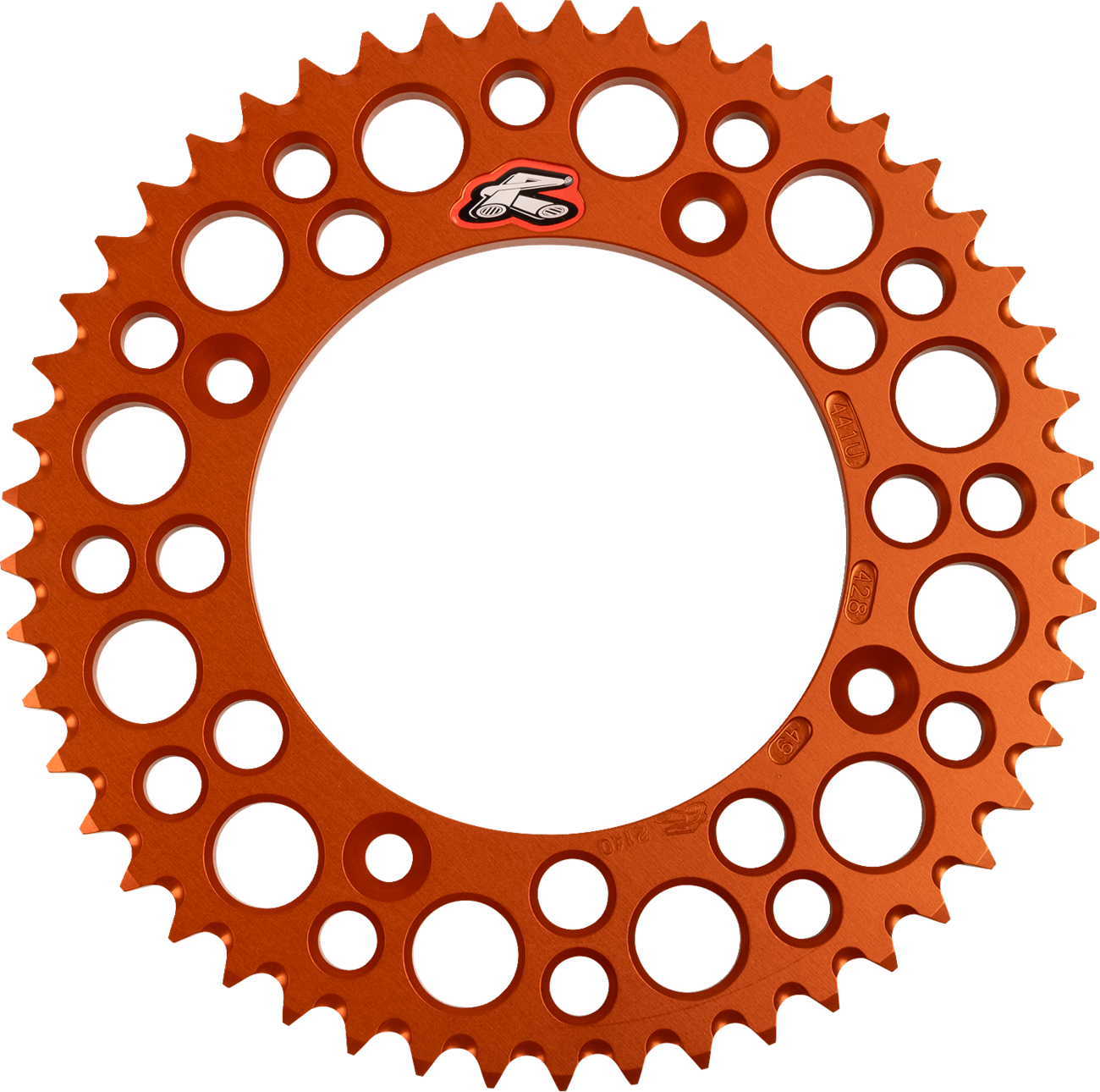 Renthal Rear Sprocket - Aluminum - 49 Tooth - Orange - Gas Gas/Husqvarna/KTM