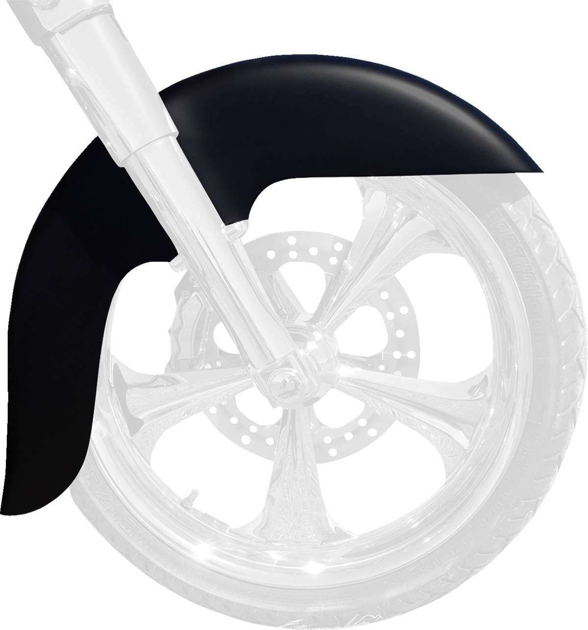 Klock Werks Benchmark Front Fender - Black - 21" - HD Softail/Touring