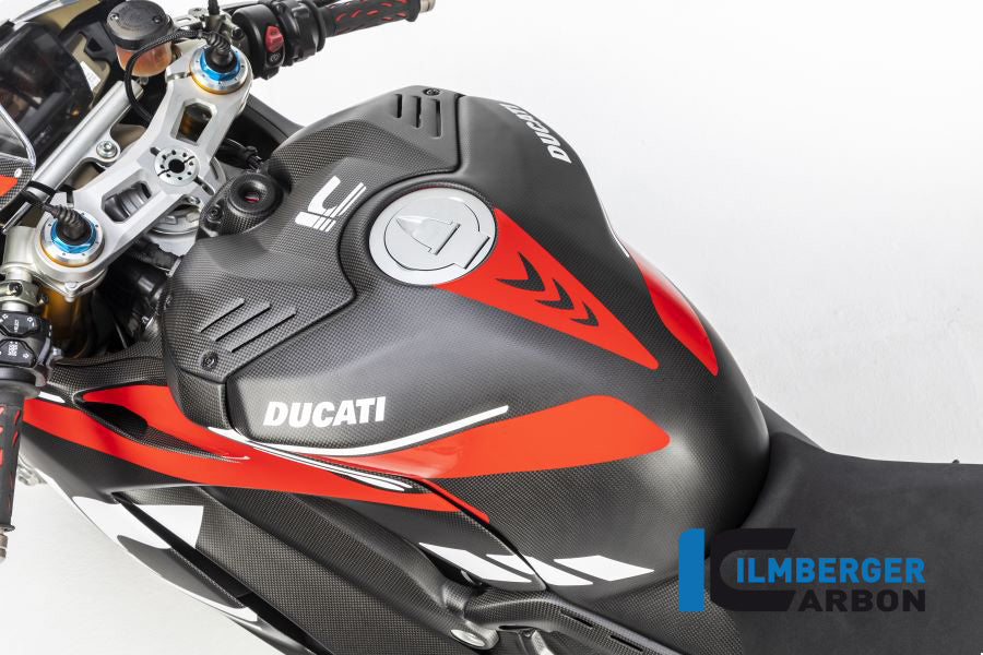 Ilmberger Carbon Tank Fairing With Crash Pads Ducati Panigale V4 Racing - Matte