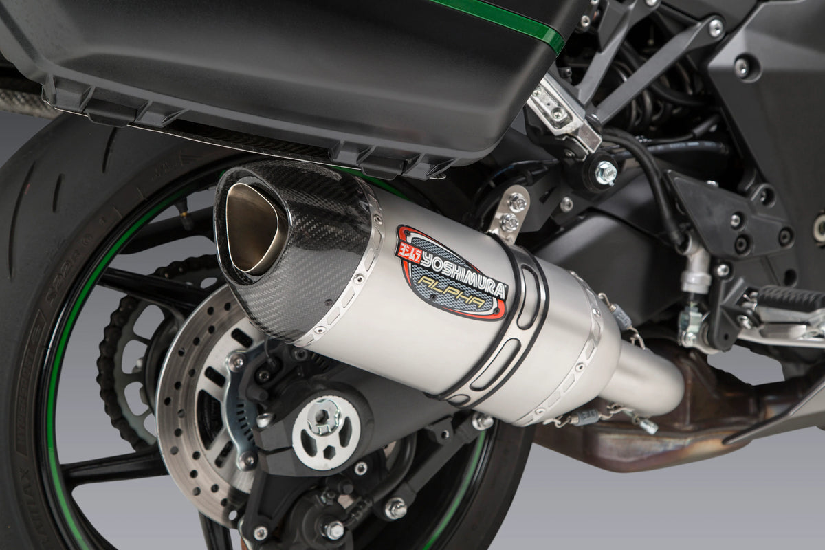 Yoshimura NINJA 1000SX 20-24/Ninja 1100SX 25-26 ALPHA Stainless Slip-On Exhaust, W/ Stainless Muffler
