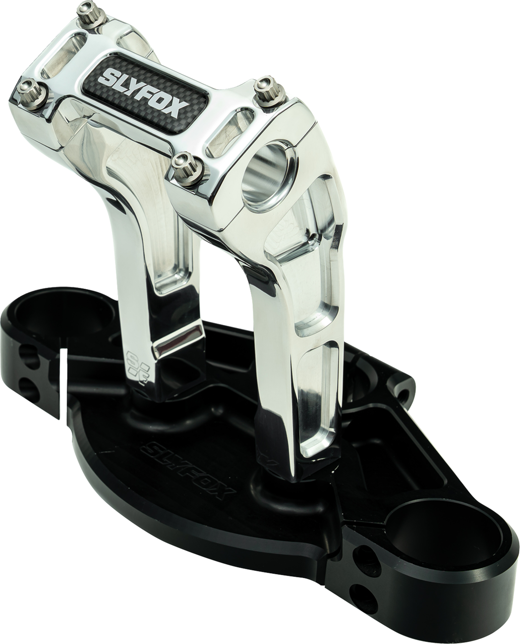 Slyfox Handlebar Riser Kit - Pullback - 1" Clamping - 6" Rise - Raw