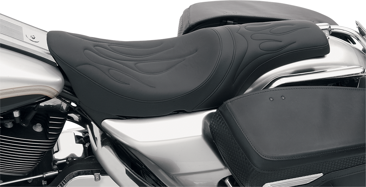 Drag Specialties Seats Predator Seat - Flame Stitched - FLHR/FLHX '97-'07