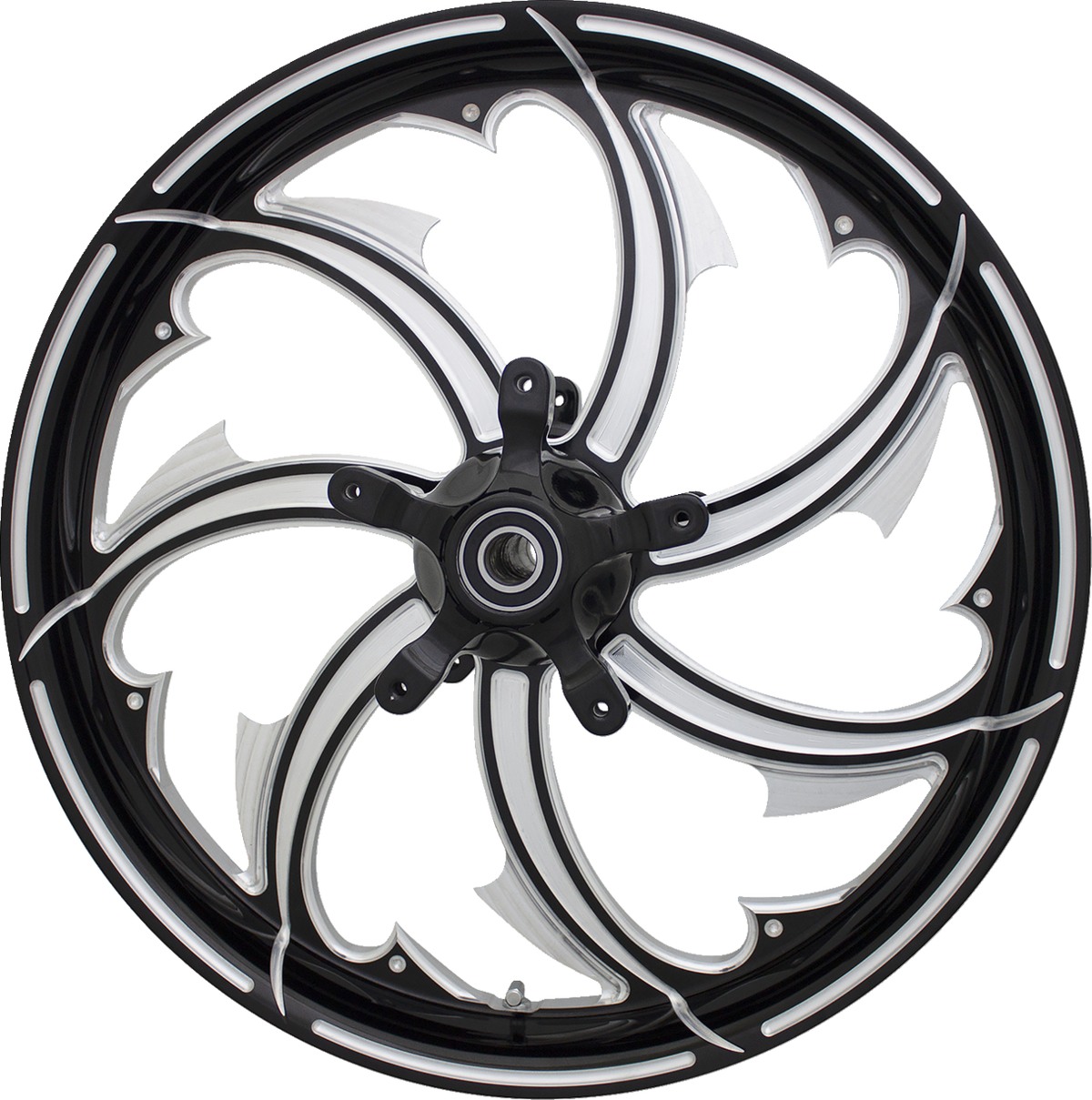 Coastal Moto Wheel - Fury - Rear - Single Disc/With ABS - Black Cut - 16x5.5 - FL