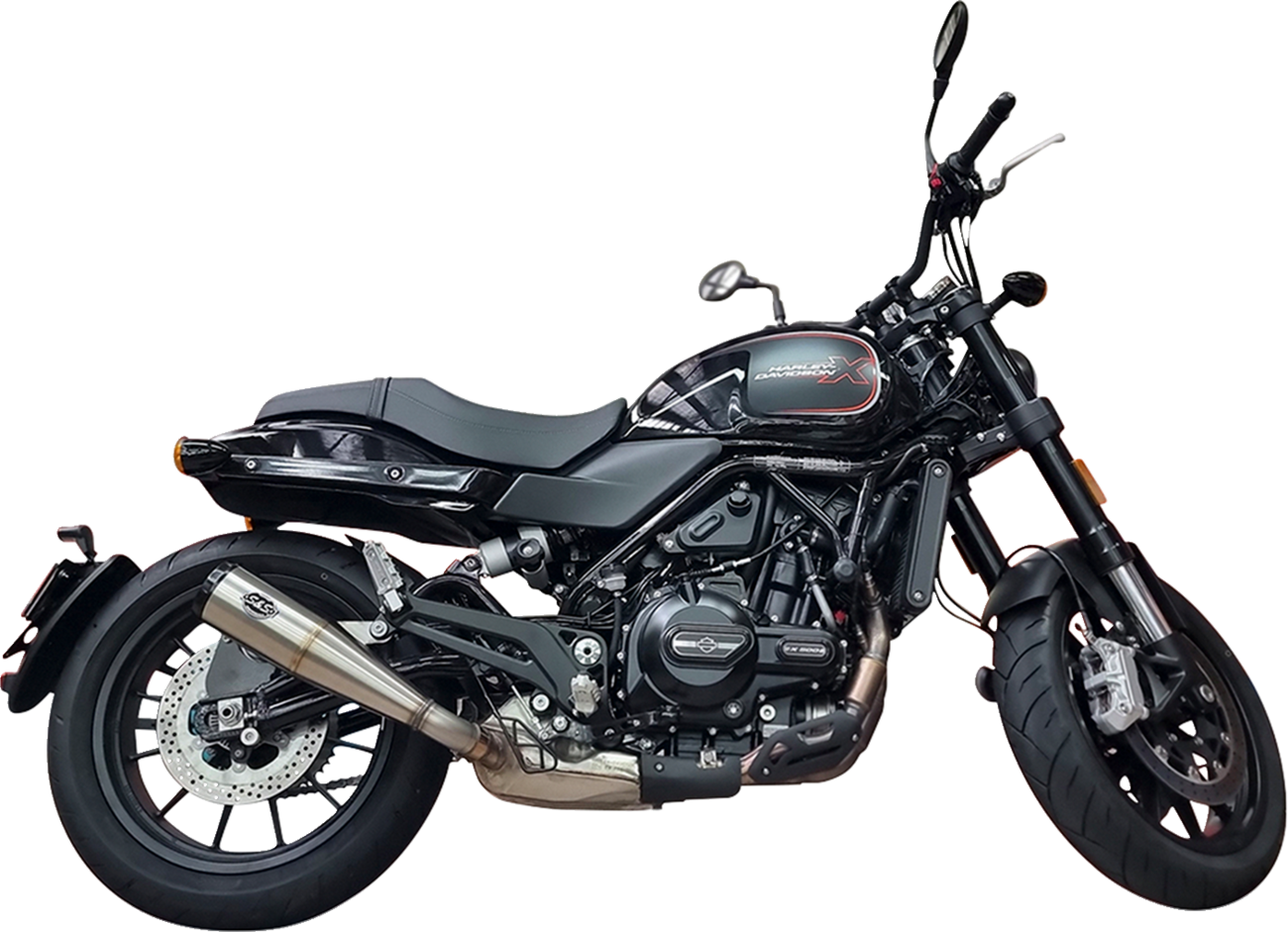 S&S Cycle Grand National Slip-On Muffler - Brushed Stainless Steel - X™500