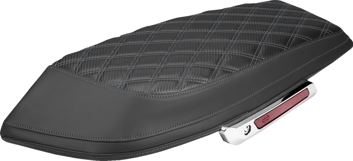 Saddlemen Saddlebag Lid Covers - Lattice - Carbon Fiber - Gray Stitch - FLH/FLT '23-'26