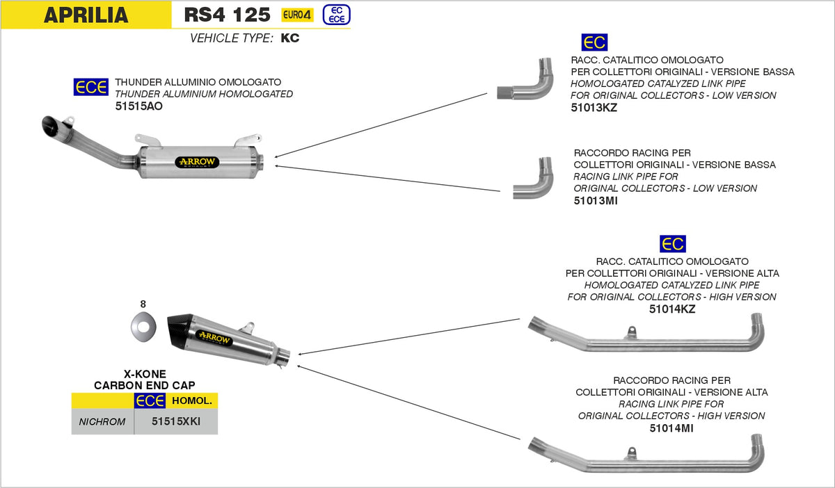 51013KZ Catalytic Homologated Mid-Pipe