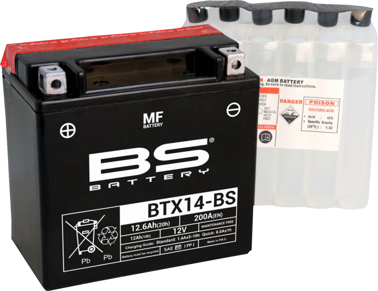 BS Battery Battery - BTX14-BS (YTX)
