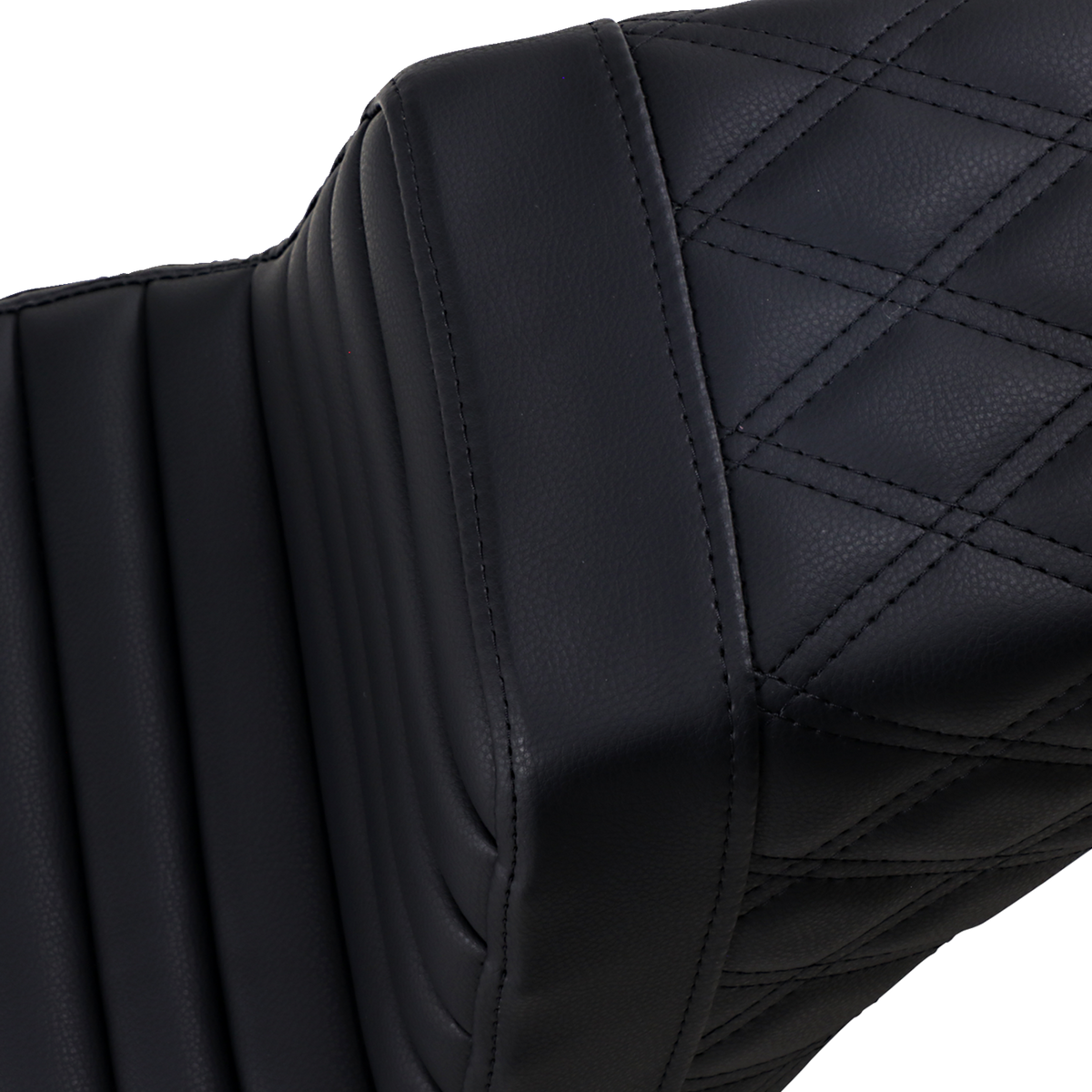 Saddlemen Step-Up Seat - Front Tuck-N-Roll/Rear Lattice Stitch - Black