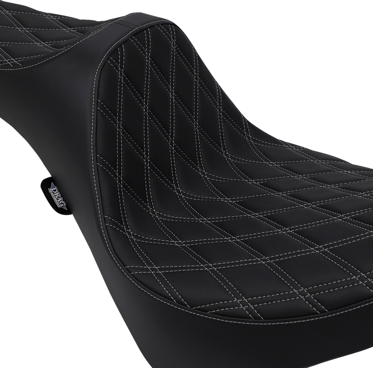 Drag Specialties Seats Predator III Seat - Double Diamond - Silver Stitching - FL/FX '18-'23
