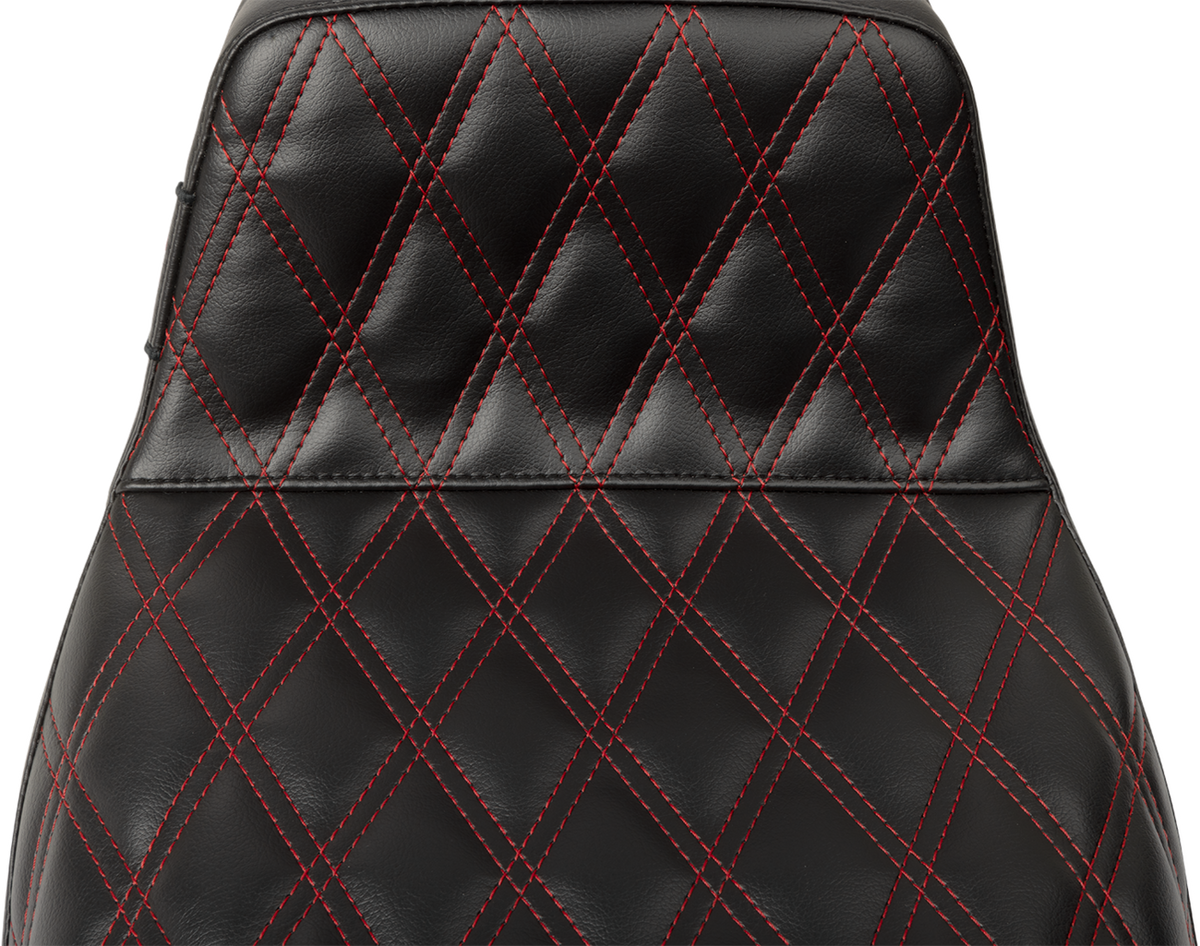 Le Pera Tailwhip Seat - Red Double Diamond Stitch - FLH/FLT '23-'25