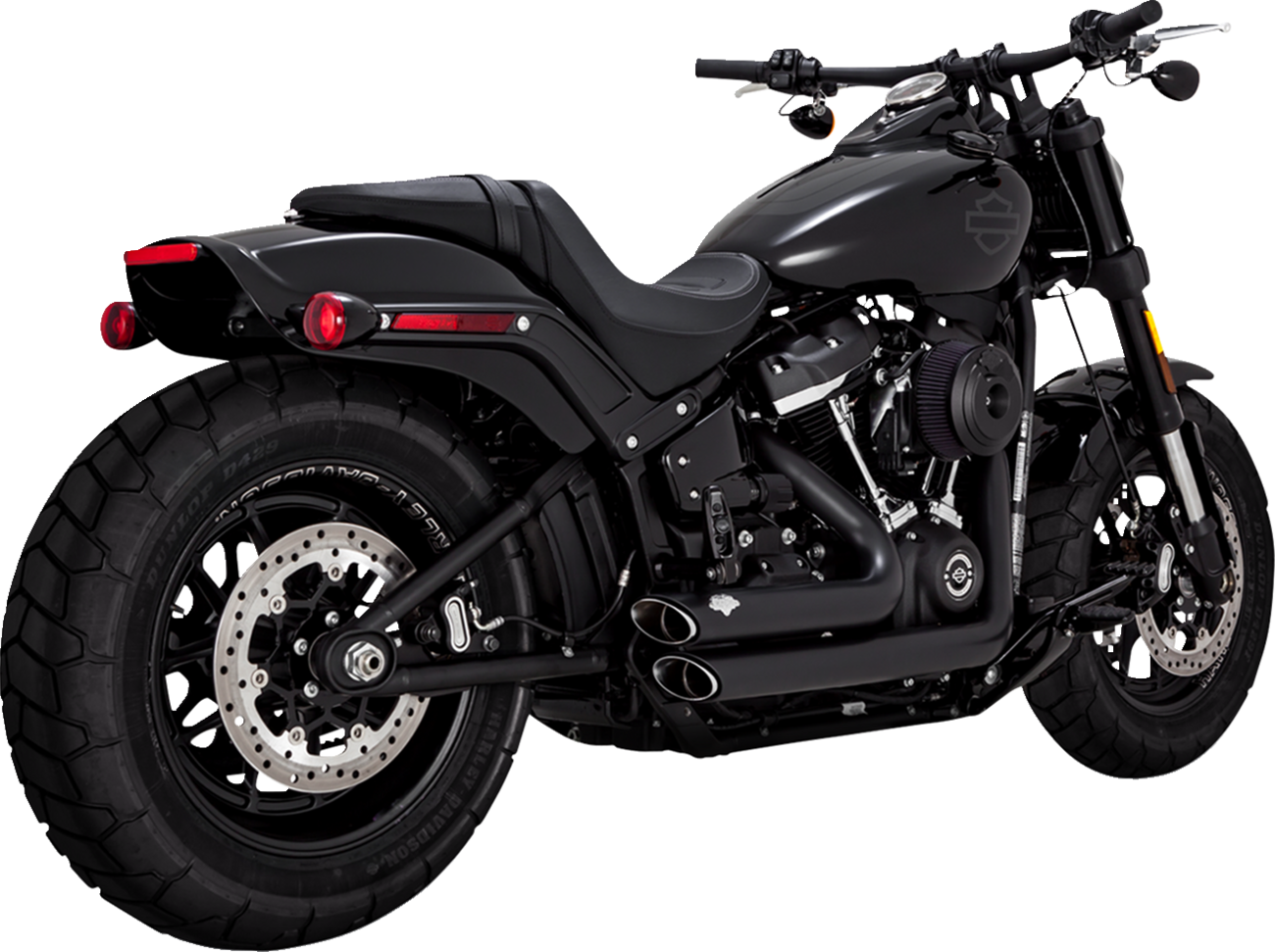 Vance & Hines Shortshots Staggered Exhaust System - Matte Black