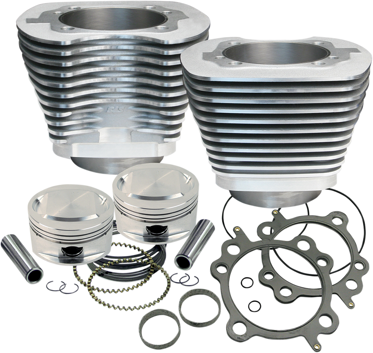 S&amp;S Cycle 95" Big Bore Cylinder Kit - Silver - Twin Cam