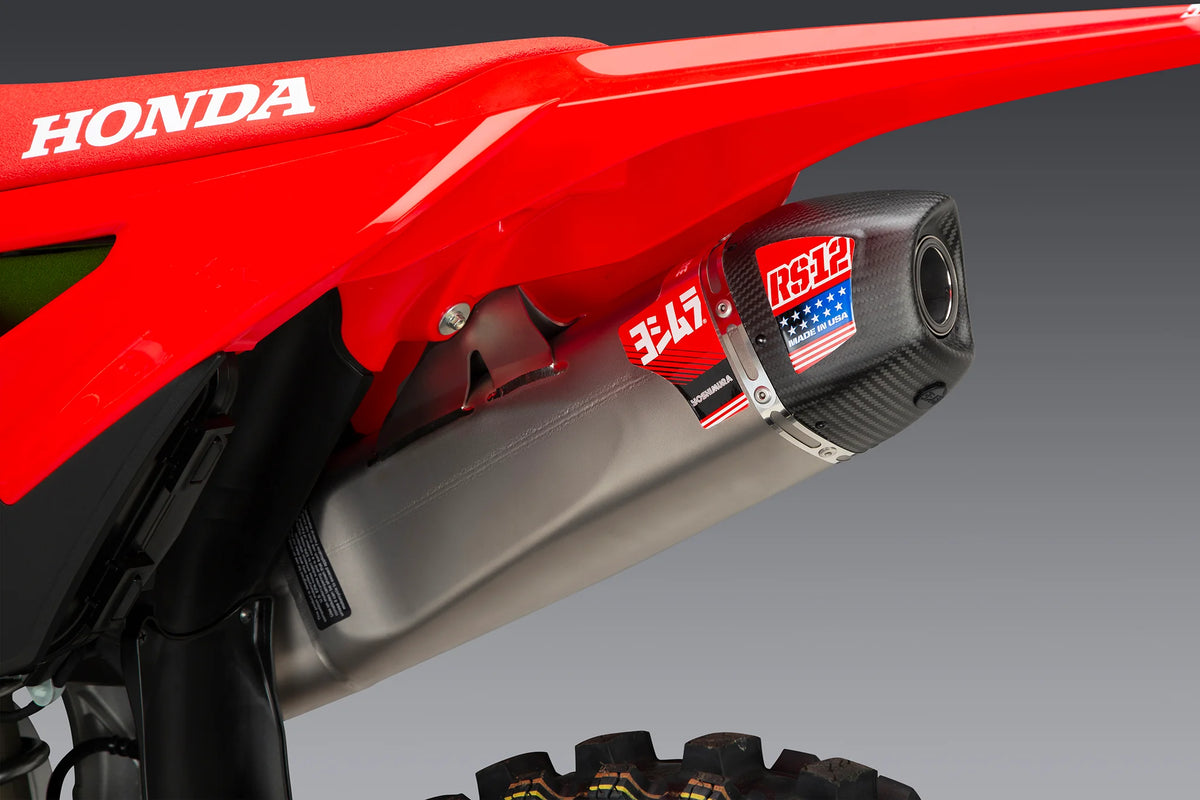 Yoshimura CRF450R/RX 25-26 RS-12 Titanium Full Exhaust, W/ Titanium Muffler