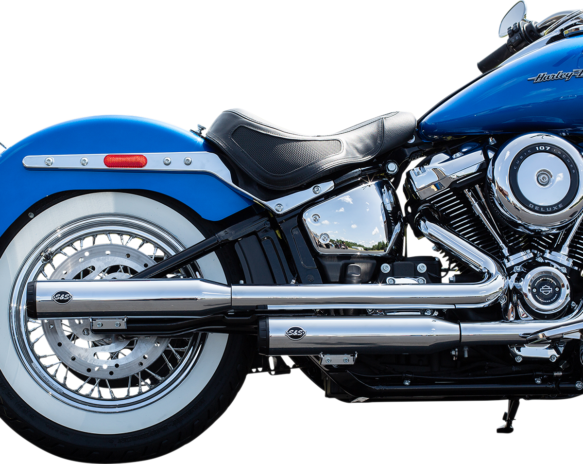 S&amp;S Cycle Grand National Slip-On Mufflers - Race - Chrome - FLHC/FLDE