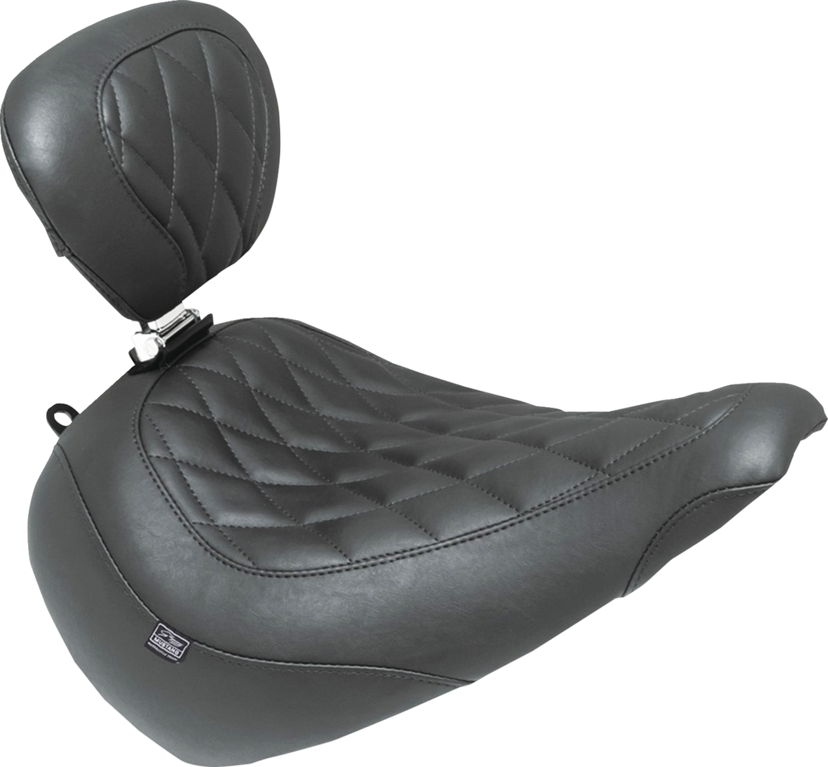 Mustang Wide Tripper™ Solo Seat - W/ Backrest - Diamond - Black Stitch - FXBR '23-'25