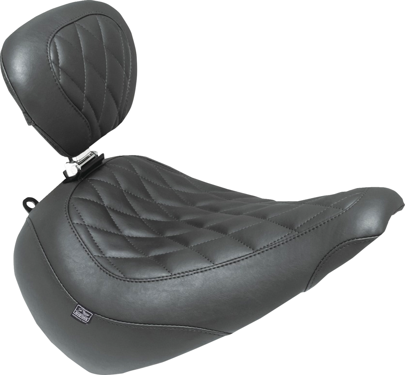 Mustang Wide Tripper™ Solo Seat - W/ Backrest - Diamond - Black Stitch - FXBR '23-'25