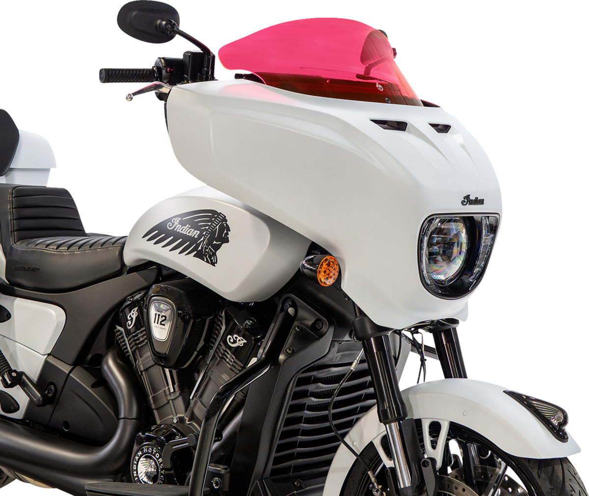 Klock Werks Windshield - 9" - Pink Ice - Chieftain PowerPlus/Roadmaster PowerPlus