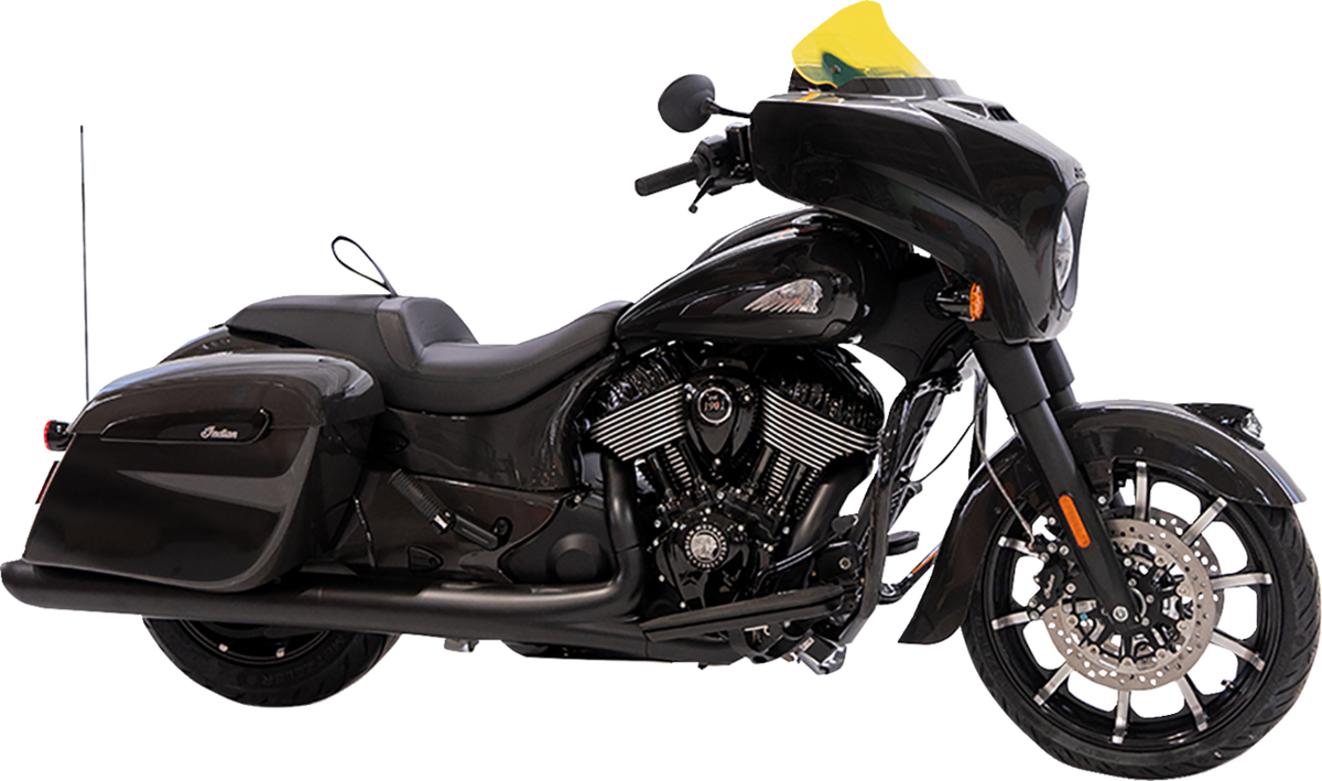 Klock Werks Ice Flare® Windshield - 10" - Yellow Ice - '14-'26 Indian