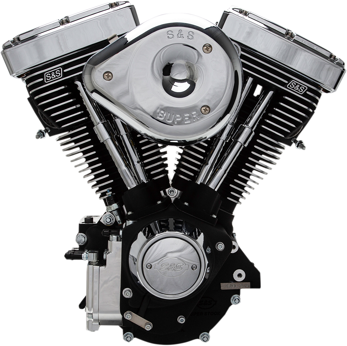 S&amp;S Cycle V96R Series Engine - Black - Custom Chassis | Evolution Big Twin