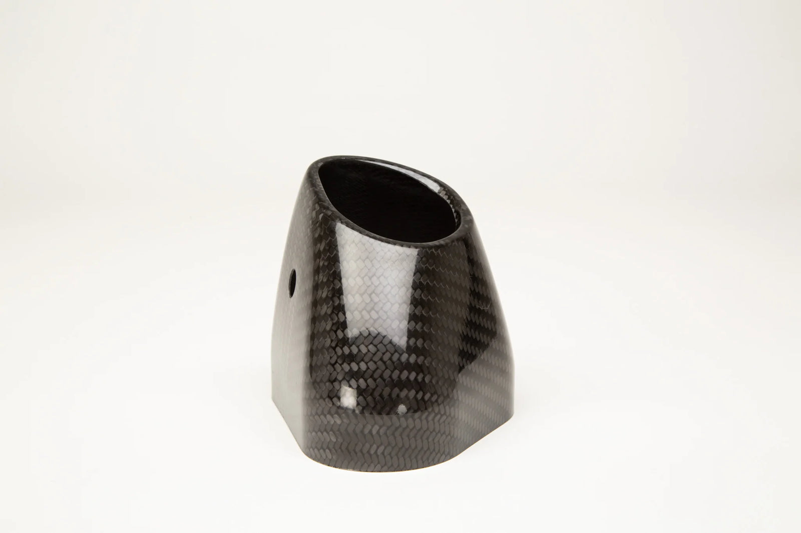 Yoshimura R77 Carbon Fiber End Cap Cover Flared Cut RIght Side