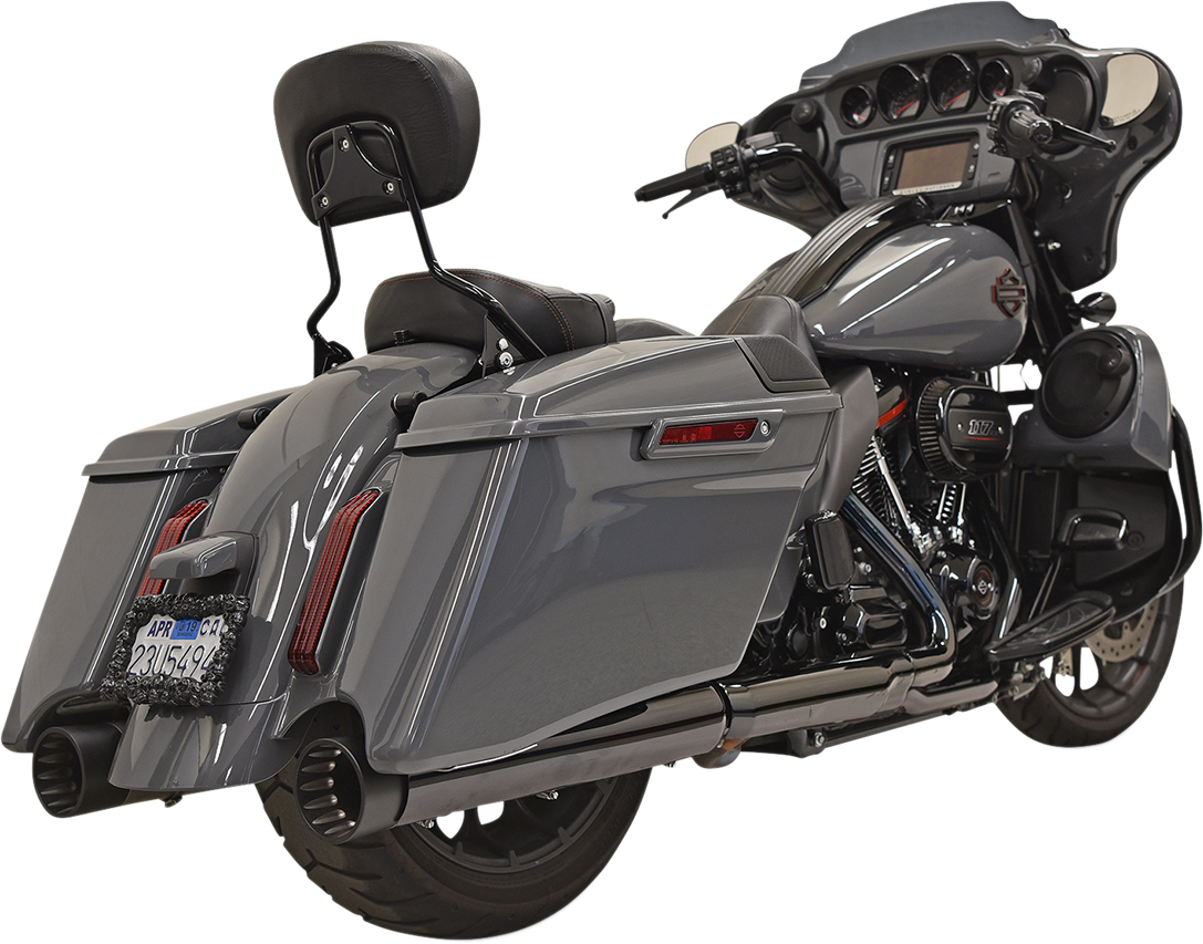 Bassani Xhaust DNT Straight Can Mufflers For M8 CVO - Chrome/Black