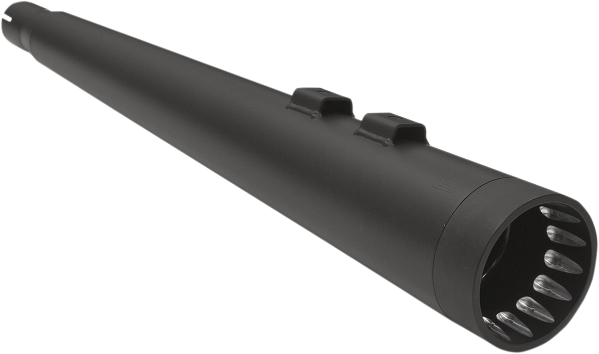 Bassani Xhaust DNT® Megaphone Slip-On Mufflers - Black/Black - '95-'16 FL