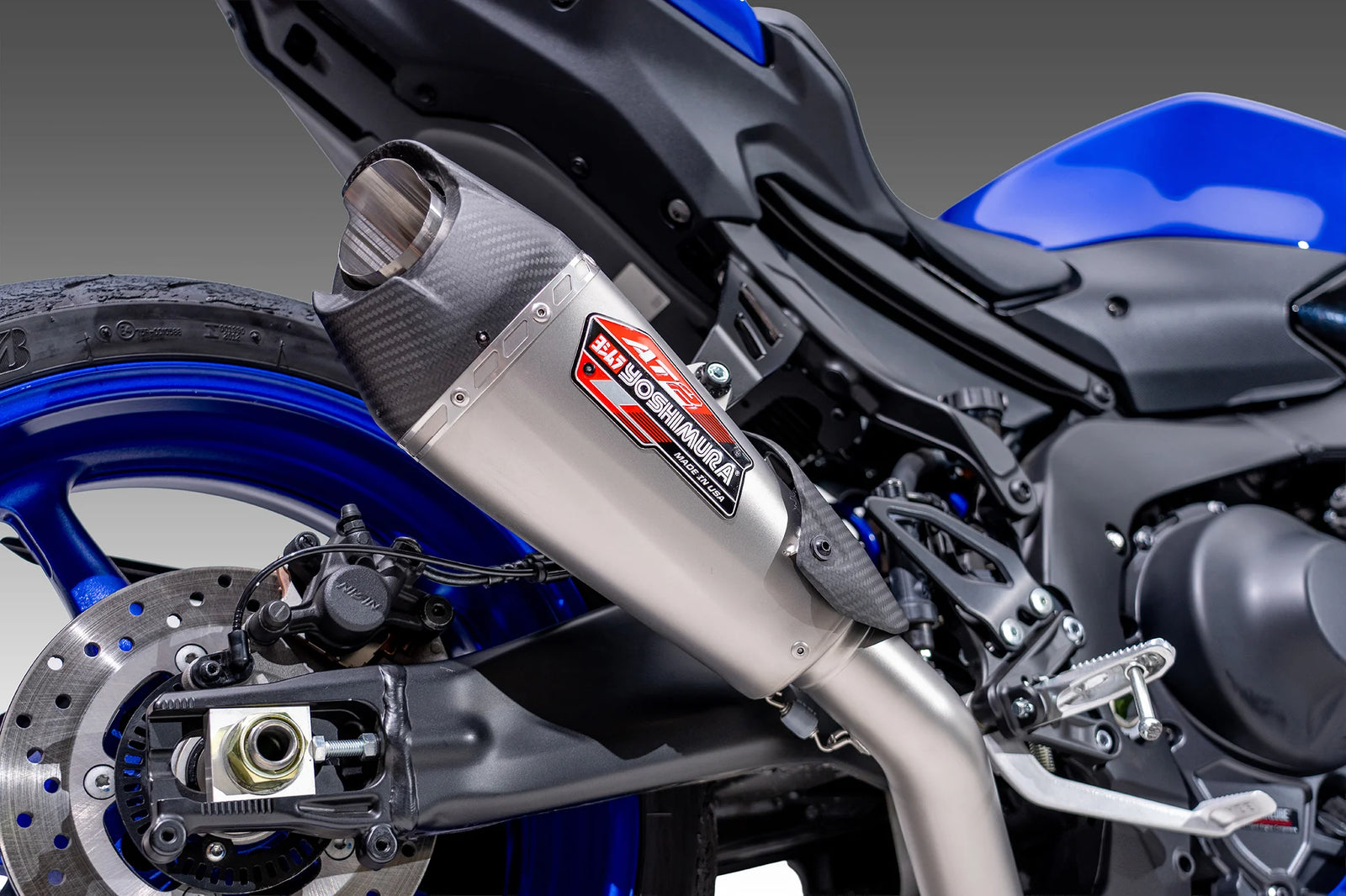 Yoshimura R9 25-26 Race AT2 Stainless Full Exhaust, W/ Stainless Muffler