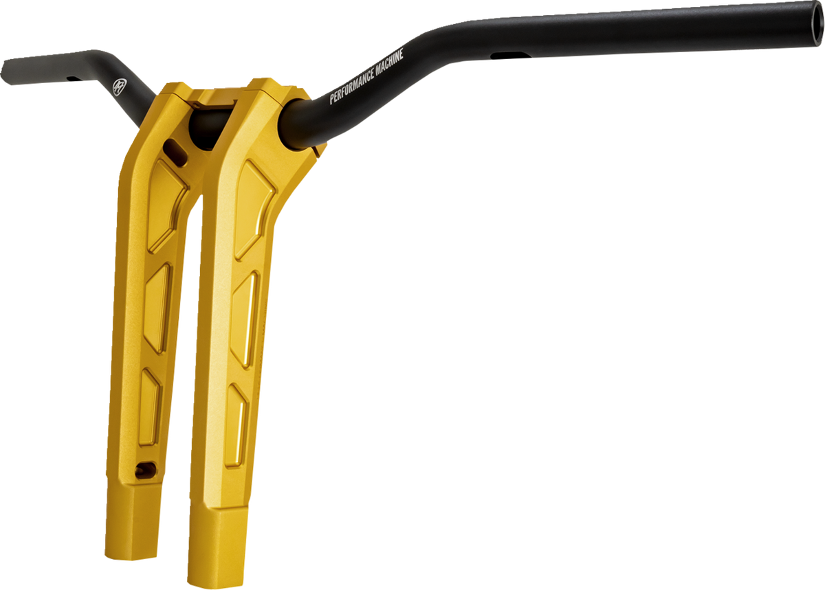 Performance Machine (PM) Phatbar & Riser Kit - Internal Wiring - 11-1/2" - Gold Ops
