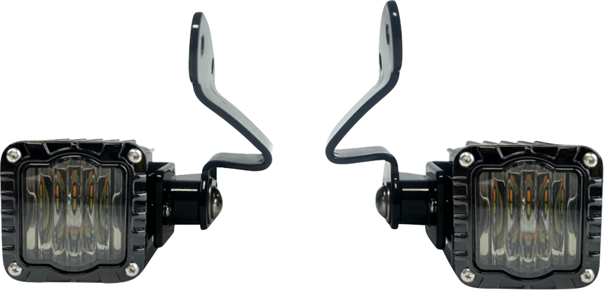 Custom Dynamics Front Turn Signals - Shark Demon® - LED - Amber/White - Smoke