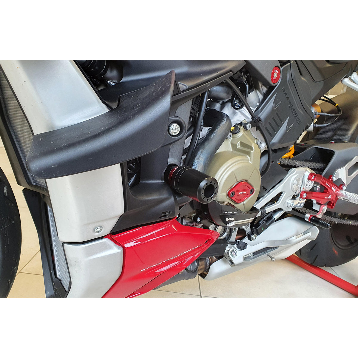 CNC Racing No Cut Frame Slider Kit for Ducati Streetfighter V4 V4S