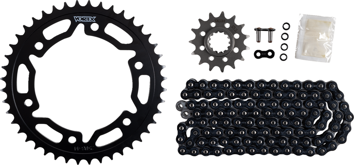 Vortex Chain And Sprocket Kit - HFRS - Black - Honda CBR 600 RR