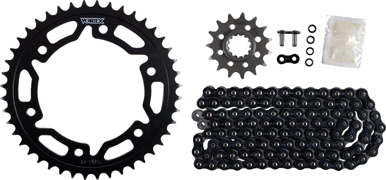 Vortex Chain And Sprocket Kit - HFRS - Black - Honda CBR 600 RR