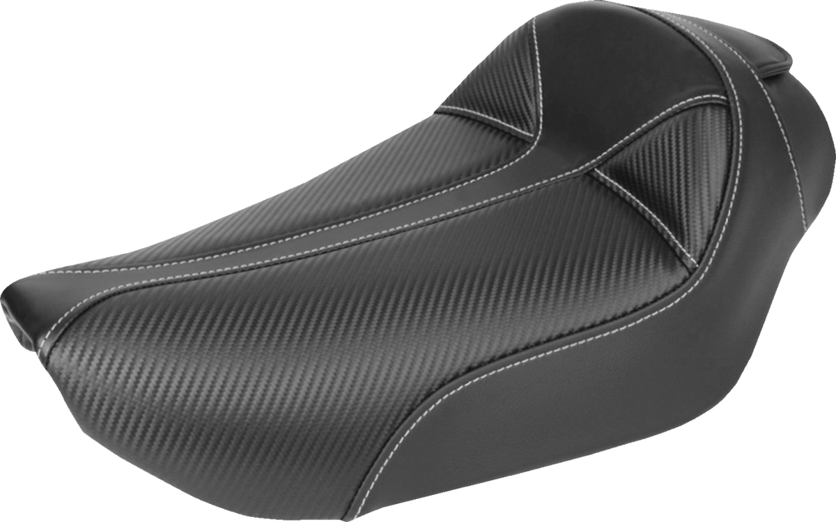 Saddlemen Dominator Solo Seat - W/O Backrest- Black W/ Gray Stitching - FXD/WG '96-'03