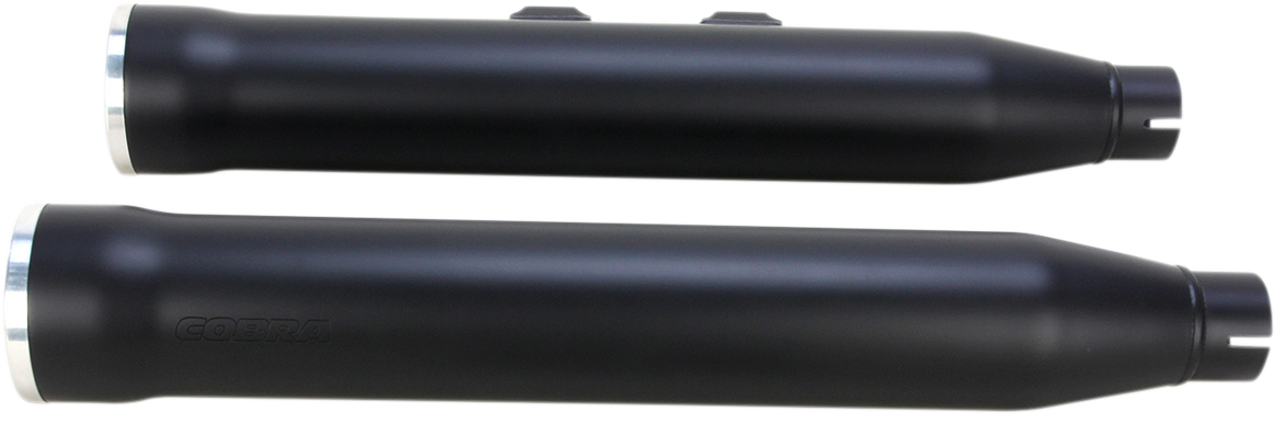 Cobra Slip-On Mufflers With Race Pro Tips - 3" - Black - '07-'17 FLSTN/FLSTSB/FLSS/FLSTFBS
