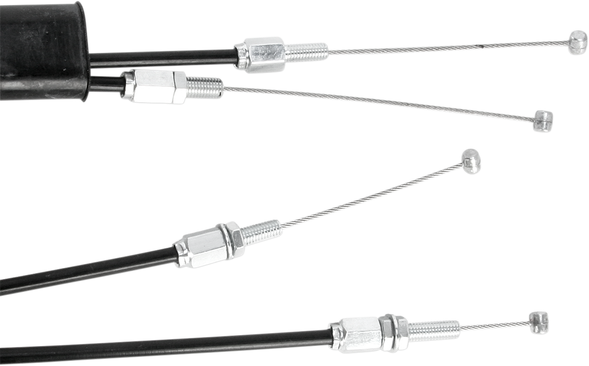 Motion Pro Black Vinyl Throttle Cable - Push/Pull - +2" - '02-'17 CRF