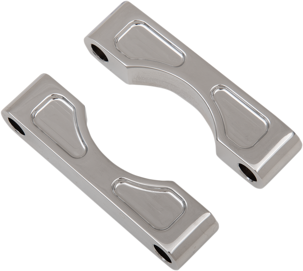 Klock Werks Hugger Front Fender Mounting Blocks - 7/8" Wide - For 16"/17"/18"/19" Wheels - Chrome