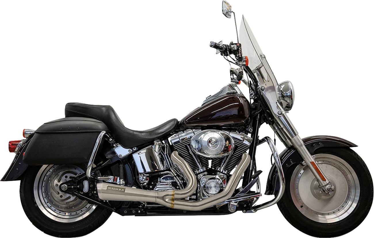 Bassani Xhaust 2-Into-1 Ripper Exhaust System - Short - Stainless - Twin Cam Softails