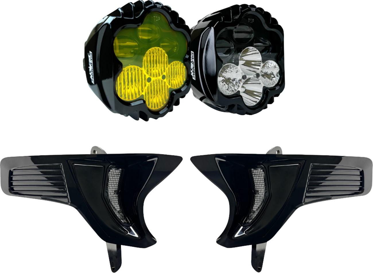 Custom Dynamics Shark Demon® 2 Headlight/Fog Light - W/ Speed Plates