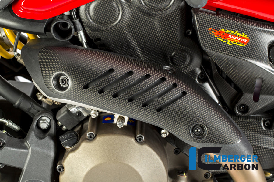 Ilmberger Carbon Exhaust Heat Shield On The Manifold - Matte / Plain