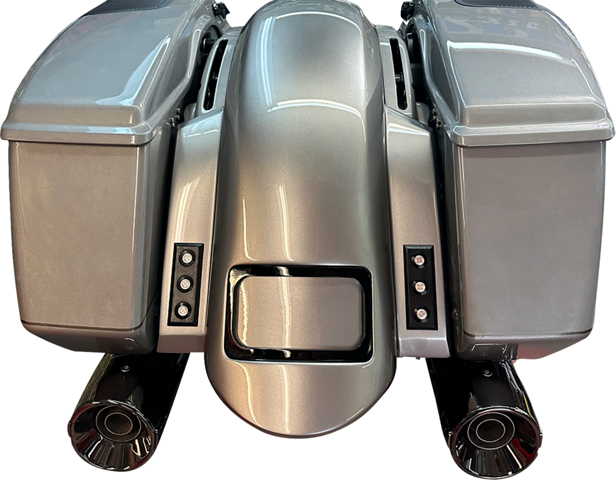 Paul Yaffe Bagger Nation Short Rear Fender - Sport - With Black Plate Frame - Thunder-Pod Taillight