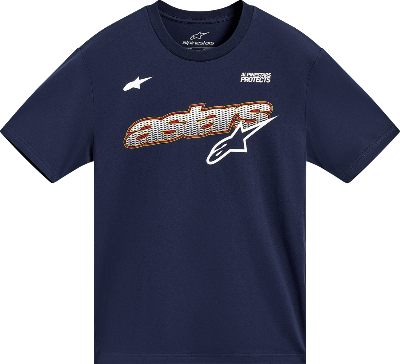 Alpinestars Cypress CSF T-Shirt - Navy / Red / White / Yellow / XL