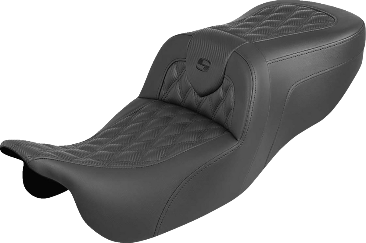Saddlemen Roadsofa™ Carbon Fiber Seat - Lattice Stitch - Without Backrest - FLRT/FLTRT '15-'25