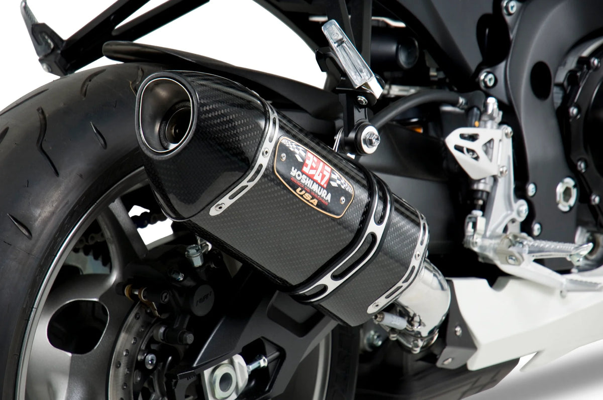 Yoshimura GSX-R600/750 11-26 R-77 Stainless Slip-On Exhaust, W/ Carbon Fiber Muffler