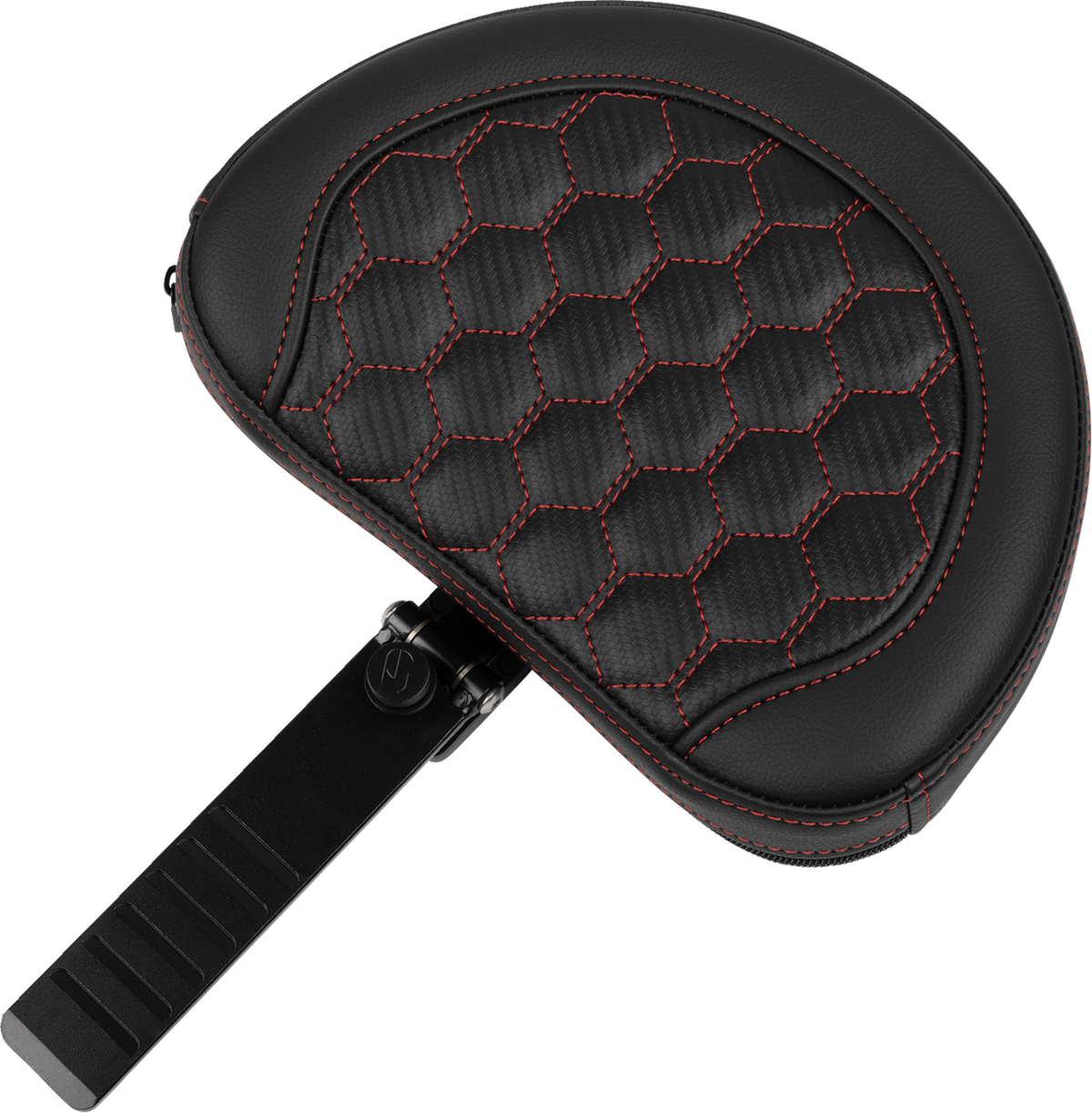 Saddlemen Roadsofa™ Extended Reach Seat - With Backrest - Honeycomb - Red Stitch - FLTR/FLHX '23-'24