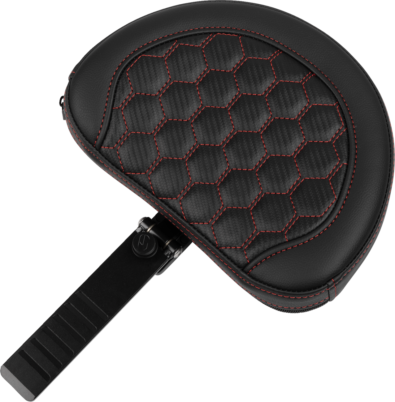 Saddlemen Roadsofa™ Extended Reach Seat - With Backrest - Honeycomb - Red Stitch - FLTR/FLHX '23-'24