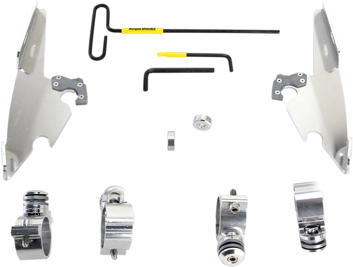 Memphis Shades Batwing - Mounting Kit - Polished - XL12C